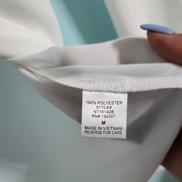 White Long Sleeve Cut Out Button Down Blouse - Picture 3 of 7